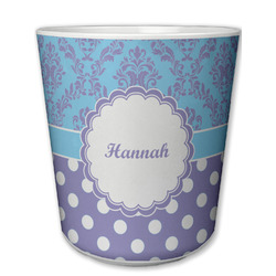 Purple Damask & Dots Plastic Tumbler 6oz (Personalized)