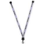 Purple Damask & Dots Lanyard (Personalized)