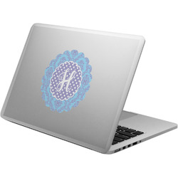 Purple Damask & Dots Laptop Decal (Personalized)