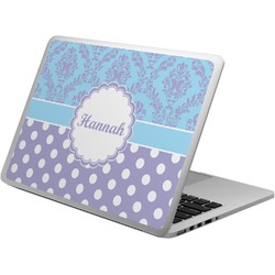 Purple Damask & Dots Laptop Skin - Custom Sized (Personalized)