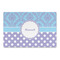 Purple Damask & Dots Large Rectangle Car Magnets- Front/Main/Approval