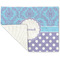 Purple Damask & Dots Linen Placemat - Folded Corner (single side)