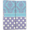 Purple Damask & Dots Linen Placemat - Folded Half (double sided)