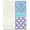 Purple Damask & Dots Linen Placemat - Folded Half