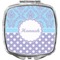 Purple Damask & Dots Makeup Compact