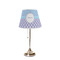 Purple Damask & Dots Poly Film Empire Lampshade - On Stand