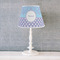 Purple Damask & Dots Poly Film Empire Lampshade - Lifestyle