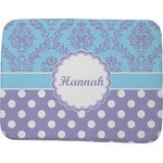 Purple Damask & Dots Memory Foam Bath Mat - 48"x36" (Personalized)