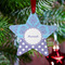 Purple Damask & Dots Metal Star Ornament - Lifestyle