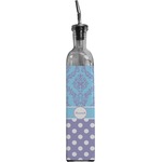 Purple Damask & Dots Oil Dispenser Bottle (Personalized)