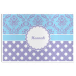 Purple Damask & Dots Disposable Paper Placemats (Personalized)