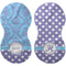 Purple Damask & Dots Peanut Shaped Burps - Approval