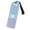 Purple Damask & Dots Plastic Bookmarks - Front