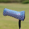 Purple Damask & Dots Putter Cover - On Putter