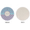 Purple Damask & Dots Round Linen Placemats - APPROVAL (single sided)