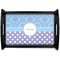 Purple Damask & Dots Serving Tray Black Small - Main