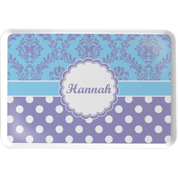 Purple Damask & Dots Serving Tray (Personalized)