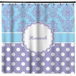 Purple Damask & Dots Shower Curtain - Custom Size (Personalized)