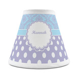 Purple Damask & Dots Chandelier Lamp Shade (Personalized)