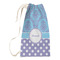 Purple Damask & Dots Small Laundry Bag - Front View