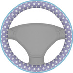 Purple Damask & Dots Steering Wheel Cover