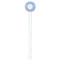 Purple Damask & Dots White Plastic 7" Stir Stick - Round - Single Stick