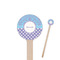 Purple Damask & Dots Wooden 7.5" Stir Stick - Round - Closeup