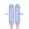 Purple Damask & Dots Wooden Food Pick - Paddle - Double Sided - Front & Back