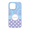 Purple Damask & Dots iPhone 13 Case - Back