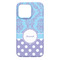 Purple Damask & Dots iPhone 13 Pro Max Case - Back