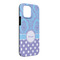 Purple Damask & Dots iPhone 13 Pro Max Tough Case - Angle