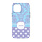 Purple Damask & Dots iPhone 13 Pro Tough Case - Back