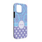 Purple Damask & Dots iPhone 13 Tough Case - Angle