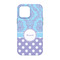 Purple Damask & Dots iPhone 13 Tough Case - Back