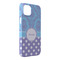 Purple Damask & Dots iPhone 14 Plus Case - Angle