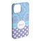 Purple Damask & Dots iPhone 15 Plus Case - Angle