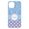 Purple Damask & Dots iPhone 15 Plus Case - Back