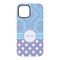 Purple Damask & Dots iPhone 15 Tough Case - Back