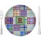 Blue Madras Plaid Dinner Plate