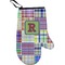 Blue Madras Plaid Personalized Oven Mitt