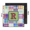 Blue Madras Plaid Print 12x12 Wood Print - Front & Back View