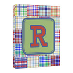 Blue Madras Plaid Print Canvas Print - 16x20 (Personalized)