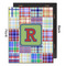 Blue Madras Plaid Print 16x20 Wood Print - Front & Back View