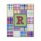 Blue Madras Plaid Print 16x20 Wood Print - Front View