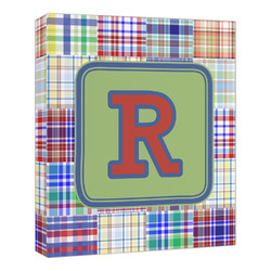 Blue Madras Plaid Print Canvas Print - 20x24 (Personalized)