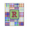 Blue Madras Plaid Print 20x24 Wood Print - Front View