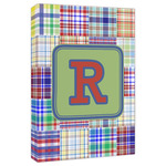 Blue Madras Plaid Print Canvas Print - 20x30 (Personalized)