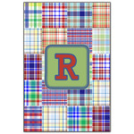 Blue Madras Plaid Print Wood Print - 20x30 (Personalized)