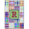 Blue Madras Plaid Print 20x30 Wood Print - Front View