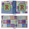 Blue Madras Plaid Print 3 Ring Binders - Full Wrap - 2" - APPROVAL